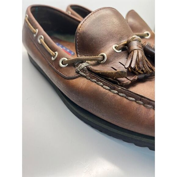 Tommy Hilfiger Vintage Brown Slip-On Tassel Casual Moc Loafers shoes Men's 10M - Picture 7 of 12